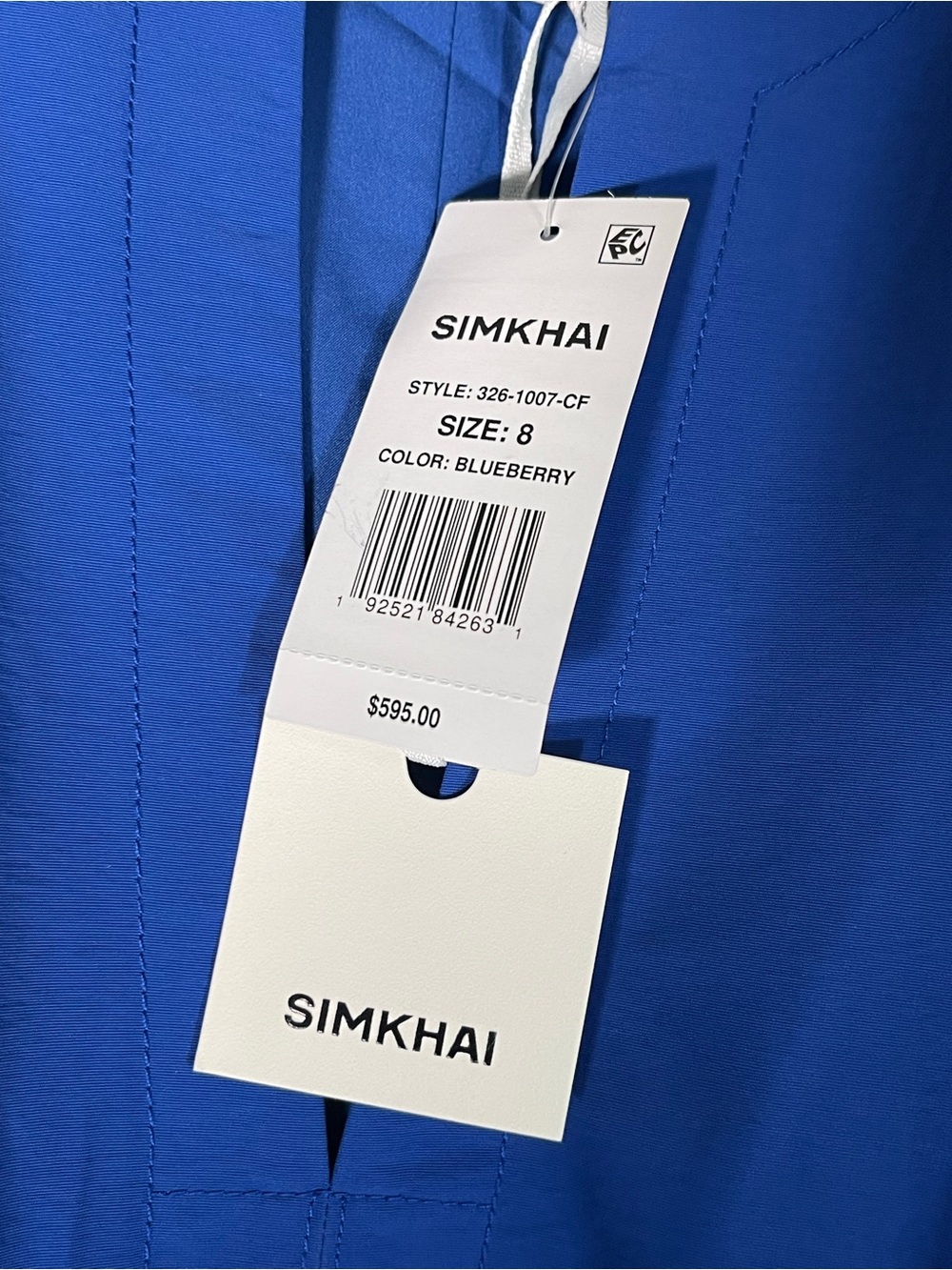 SIMKHAI Blueberry Corinne Cotton Midi Dress Size 8 NWT - Picture 10 of 16